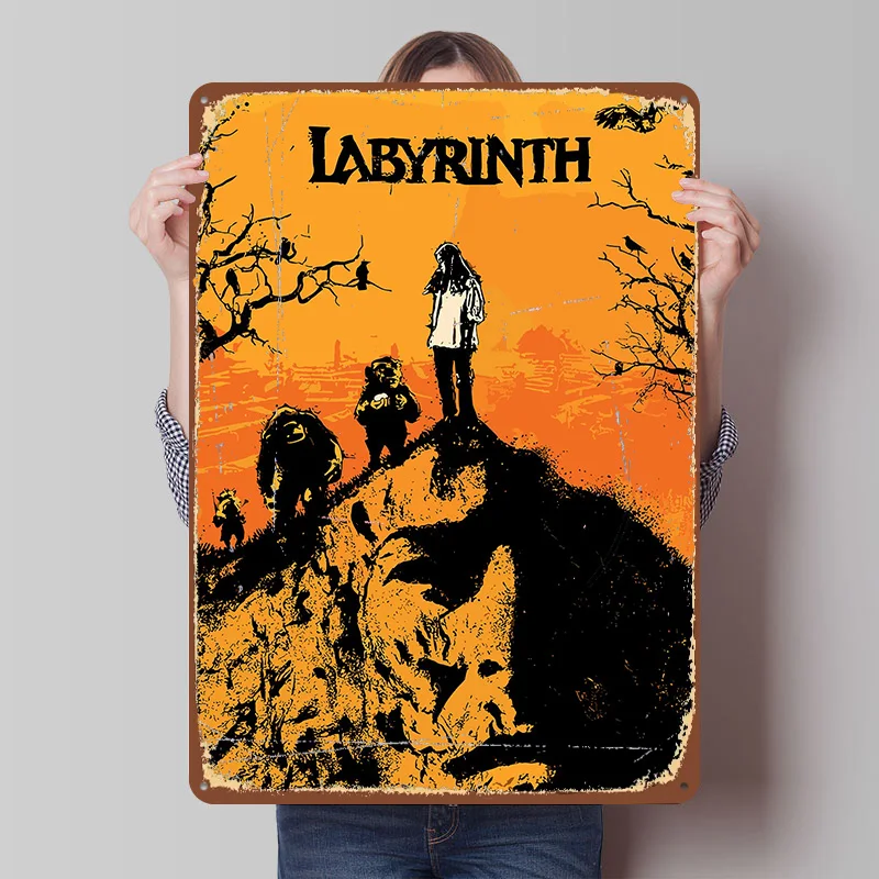 Labyrinth Metallposter Individualisierte Wandkunst Retro Vintage Blechschilder für Männerhöhle Dekoration Heim-Dekorationen Büro-Dekor
