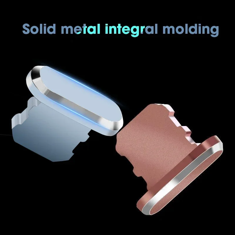 Anti-Dust Plug For iPhone 14 13 12 11 Pro Max Plus Aluminum Alloy Lightnning Charging Port Stopper Covers iOS Metal Dust Plug