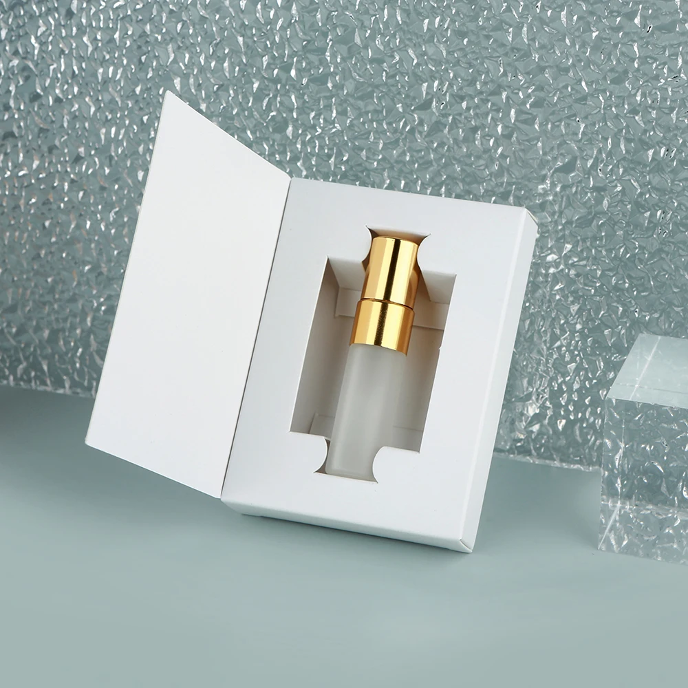Juego de botellas de spray de vidrio esmerilado de 20/30 Uds. De 3ml, mini viales de perfume atomizador portátiles con caja exquisita, lavables y reutilizables