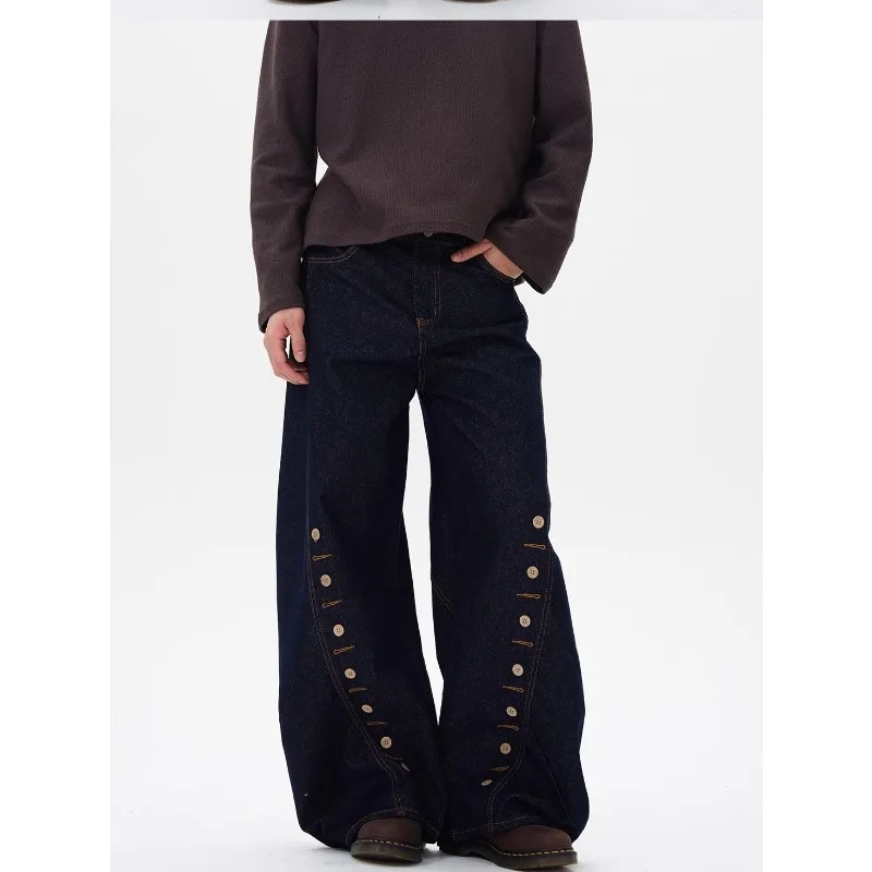 

Teenagers Fashionable Handsome Trendy Multifunctional All Season Sports Leisur Comfortable Breathable Denim Wide Leg Pants