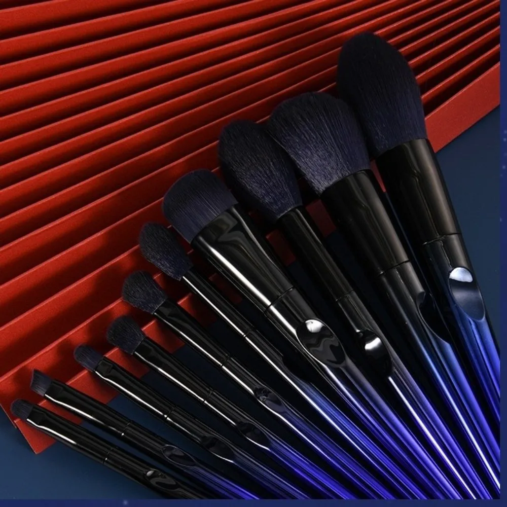 13 pièces pinceaux de maquillage à poils souples bleu sorcière oeil beauté du visage ensemble de pinceaux de maquillage outils de maquillage synthétiques pour les débutants en maquillage