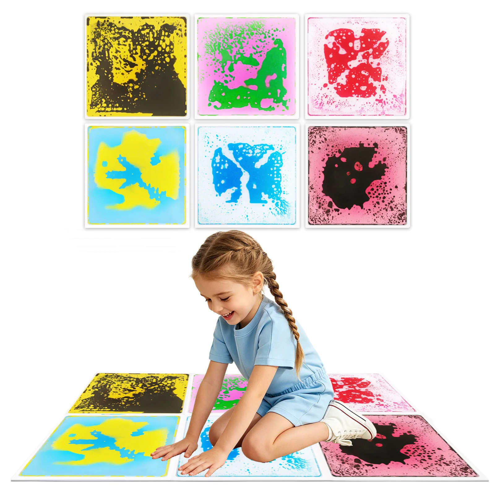 Visual Sensory Toys Sensory Walking Pads Kids Vivid Pattern Floor Pads For Kids Indoor Visual Sensory Exploration Game