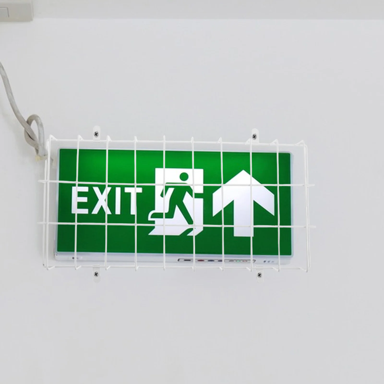 4Pcs Emergency Light Protective Cage Impact Resistant Quick Installation Wall Mounted Wire Guard Exit Sign Safety Metal Wire