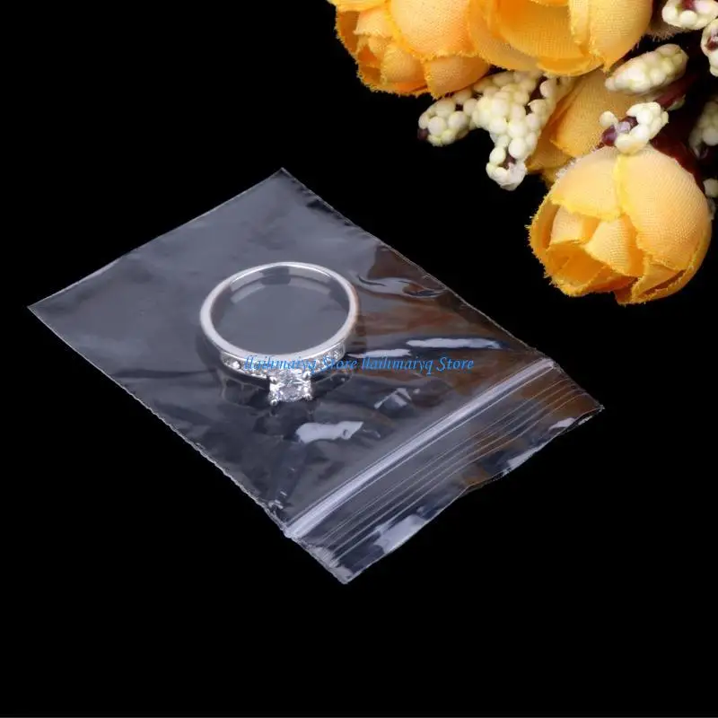 573B Plastic Bag Transparent PVC Ring Earrings Packaging Jewelry Lock Bags
