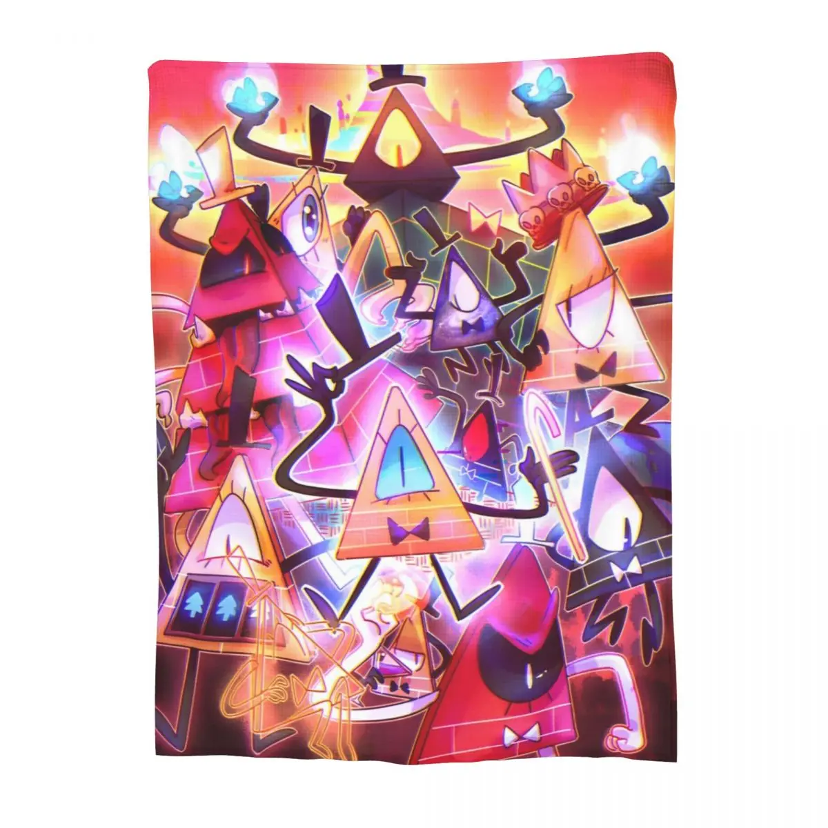 Gravity Falls Flannel Blanket Bill Cipher Adventure Mystery Comedy Animated Throw Blankets for Home 125*100cm Bedspreads