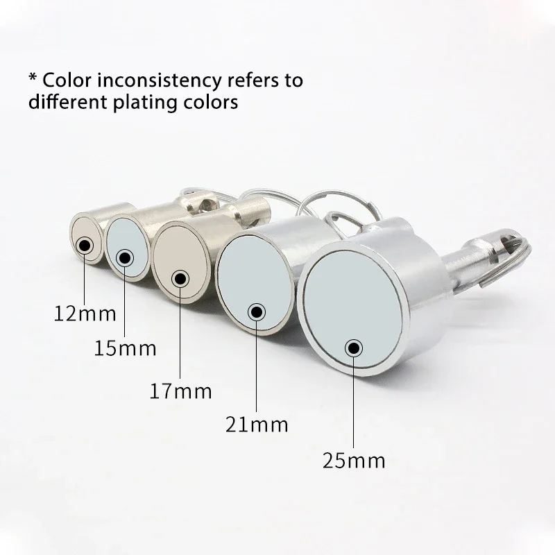 Silver Color Super Strong Metal Magnet Check Car Keys Keychain Split Ring Pocket Keyring Hanging Holder Outdoor Multi Tools