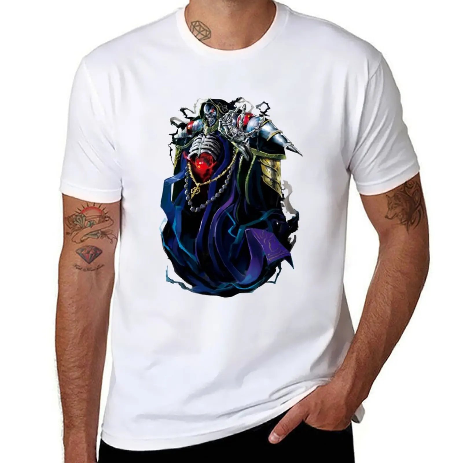 

Ainz - Overlord T-Shirt t shirts for man graphic vintage cotton tshirt 100% T-Shirt