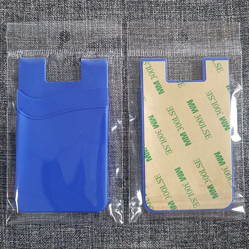 Hot Selling Silicone Double-layer Phone Card Holder Fashionable Phone Backpack Ultra-thin ID Card Holder Sticker Wallet