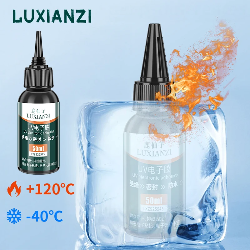 LUXIANZI Electronic UV glue Quick-drying sealant For Mobile phone repair welding cable Circuit board solder joint UV curing glue