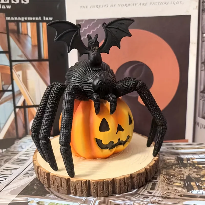 

Cross-Border Halloween Popular Pumpkin Spider Bat Ornaments Garden Decoration Resin Crafts