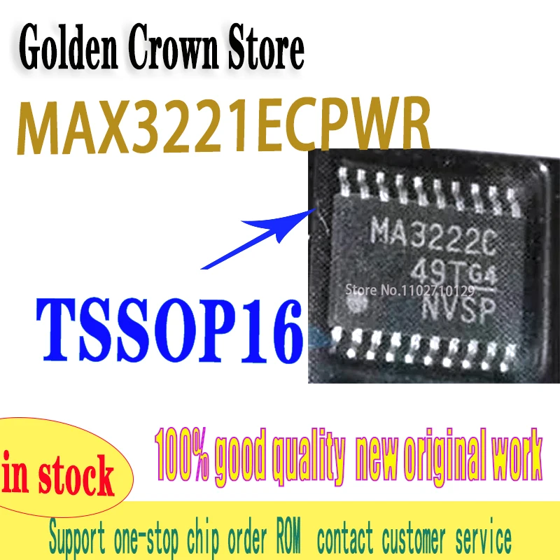 10PCS/LOT MAX3222C MAX3222CPWR MA3222C TSSOP20 pin chip integrated circuit transceiver chip  New original IN STOCK