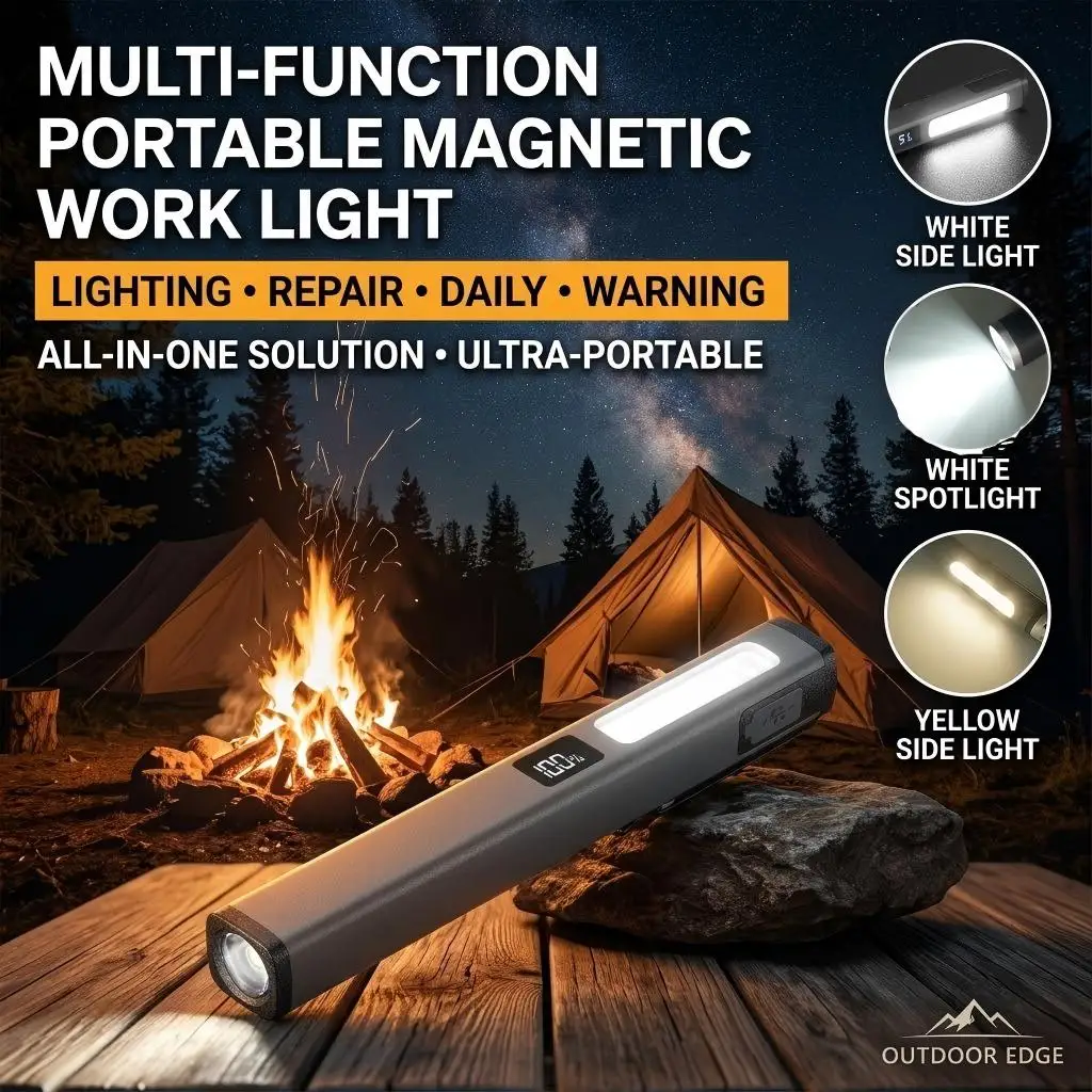 Lanterna de Caneta LED COB Recarregável Magnética Mini para Trabalho, Reparos, Camping e Atividades ao Ar Livre