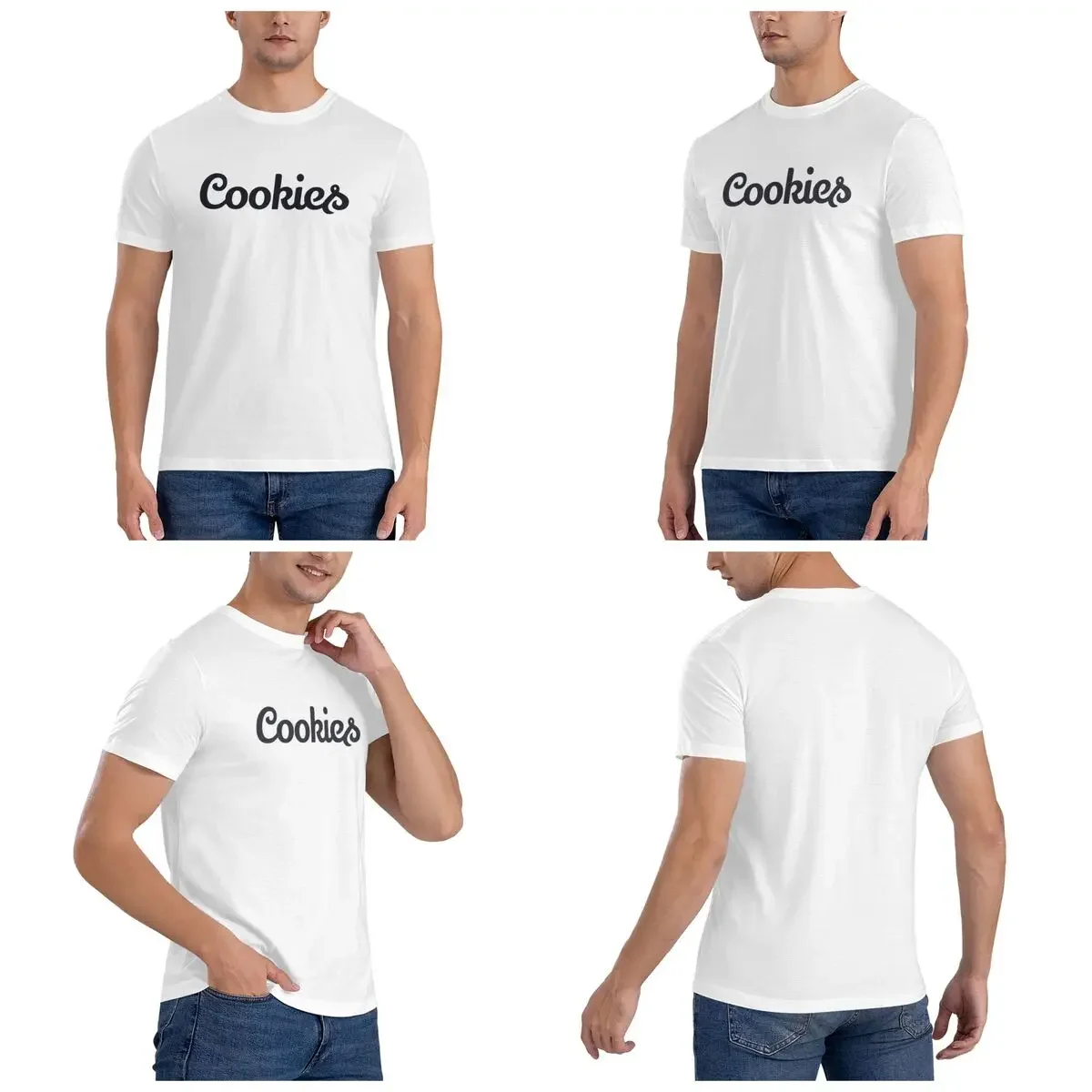 100% Cotton Cookies T-Shirt Men's Fashion Oversized T Shirt Men Round Neck Summer Shirts Tops S-6XL