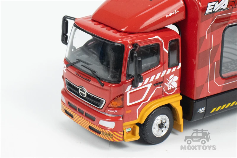 Unique Model × Tiny 1:64 Hino 500 Ranger EVA Painting lifting box truck Diecast Model Car