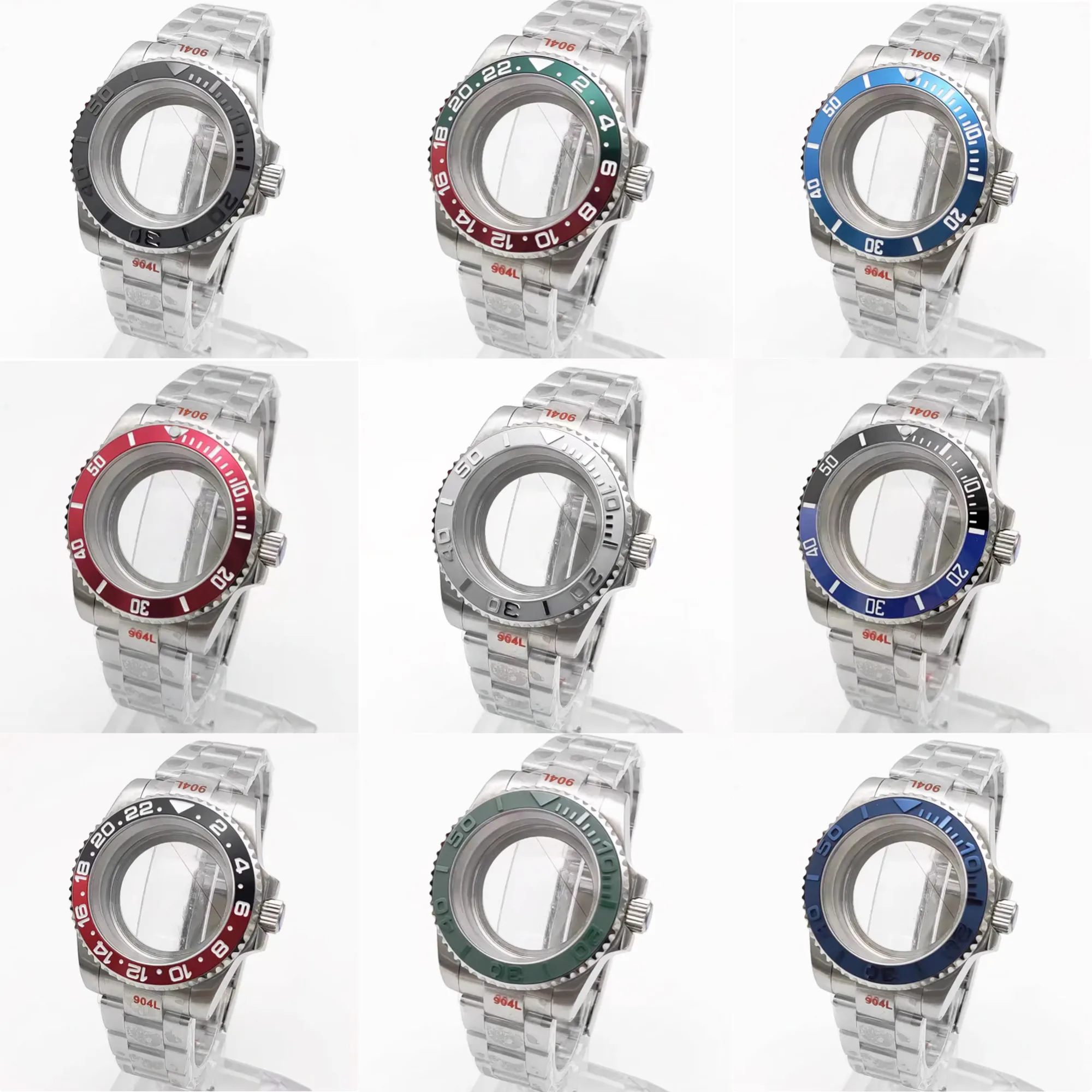 Nueva caja NH35 con bisel de 40mm para reloj con movimiento NH35 NH36, cristal de zafiro compatible con esfera de 28,5mm, reloj de moda informal para hombre