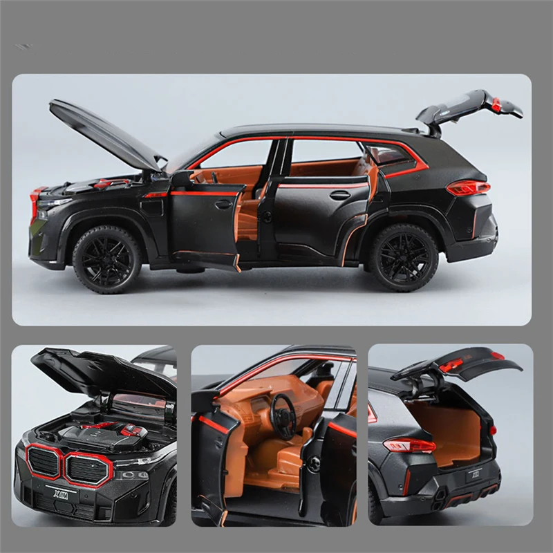 1:32 The XM SUV Alloy Sports Car Model Diecasts Metal Racing Car Model High Simulation Sound and Light Collection Kids Toys Gift