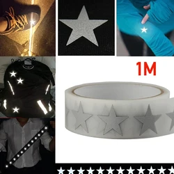 1M Safely Silver Reflective Vinyl HTV Heat Transfer Vinyl Film DIY Tape Iron On Fabric Clothes Star