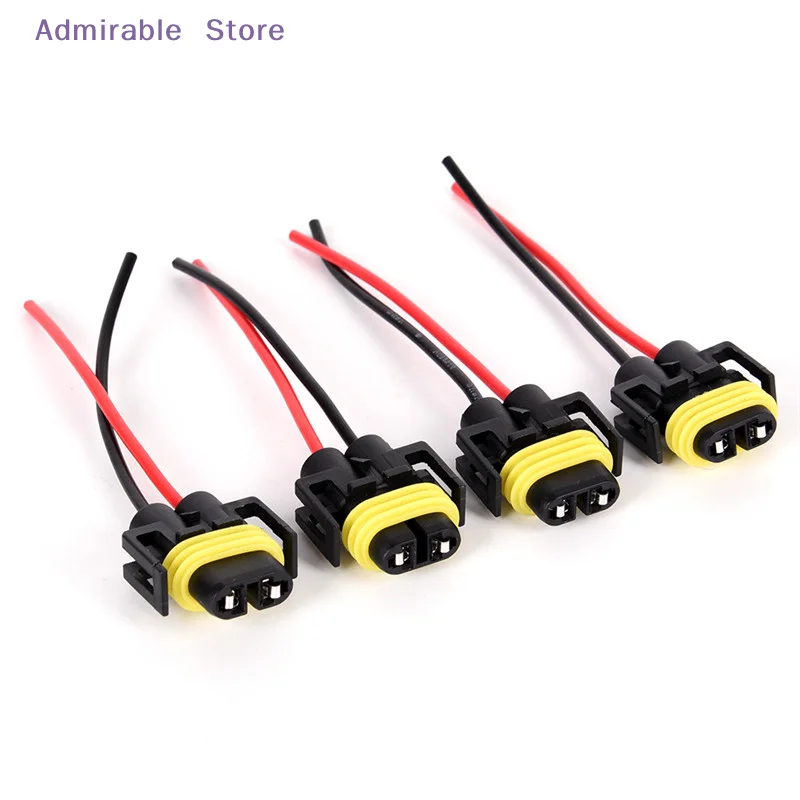 [W]2pcs H11 H8 Headlight/Fog Lamp Female Adapter Harness Sockets Car Cable Plug