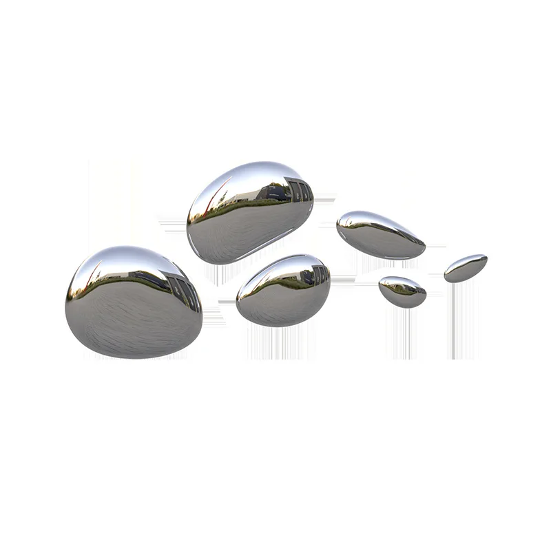 Decoração de Parede em Forma de Gota de Água em Aço Inoxidável Imitado, Modelo de Restaurante, Decoração de Parede com Cabeça de Pedra