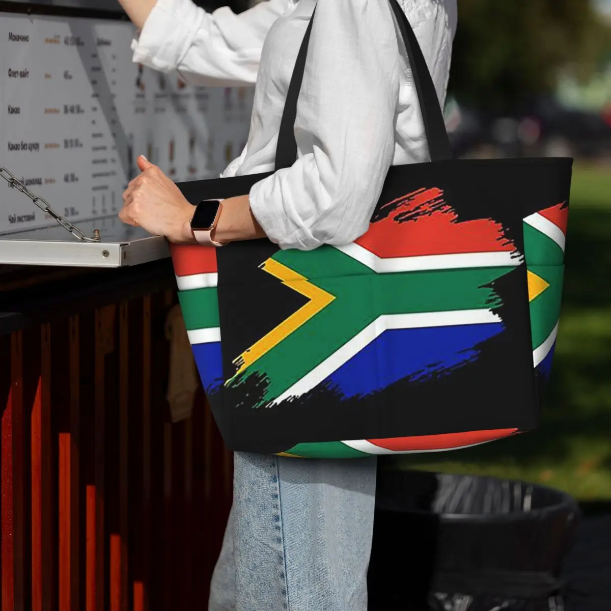 

South African Springboks Flag (1) Beach Tote Bag Sport Gym Yoga Duffle Large Tote Bag Women Travel Bag Fitness bag