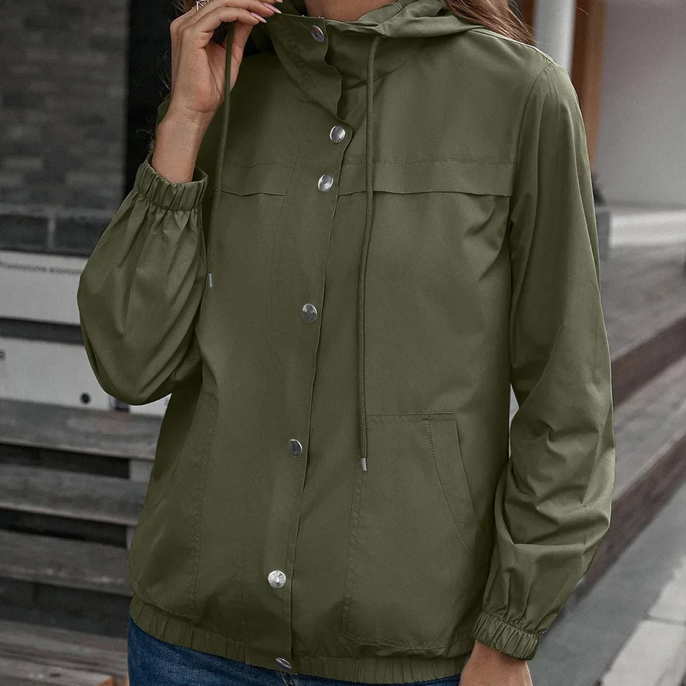 Women Jacket Tactical Waterproof Windbreaker Jackets Female Hooded Hip-hop Pilot Windproof Coats Women's Outdoor Hiking Raincoat