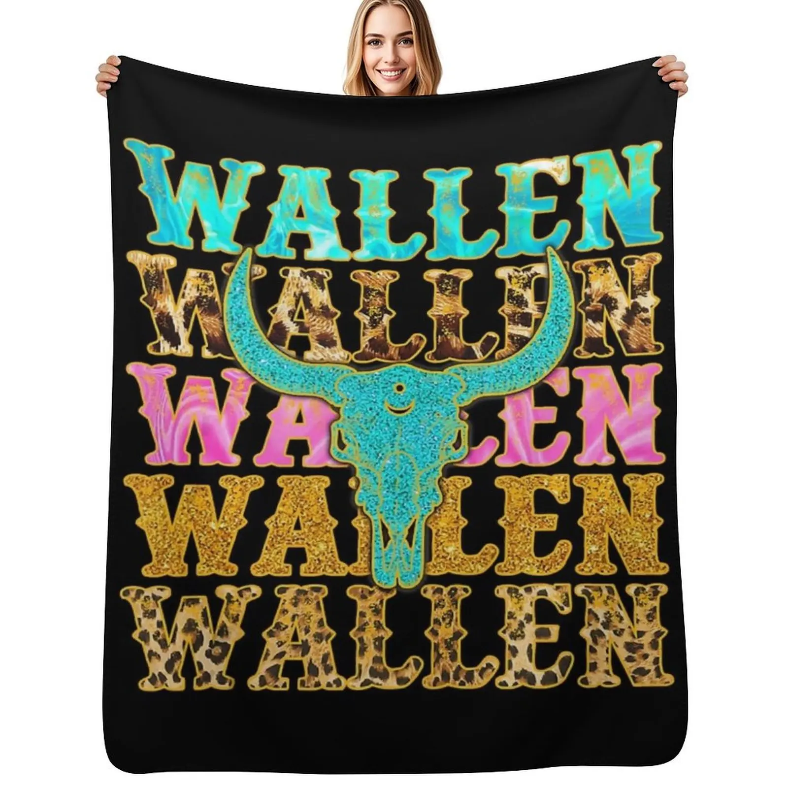 Cute Wallen Throw Blanket for babies heavy to sleep for sofa Thermal Travel halloween Blankets