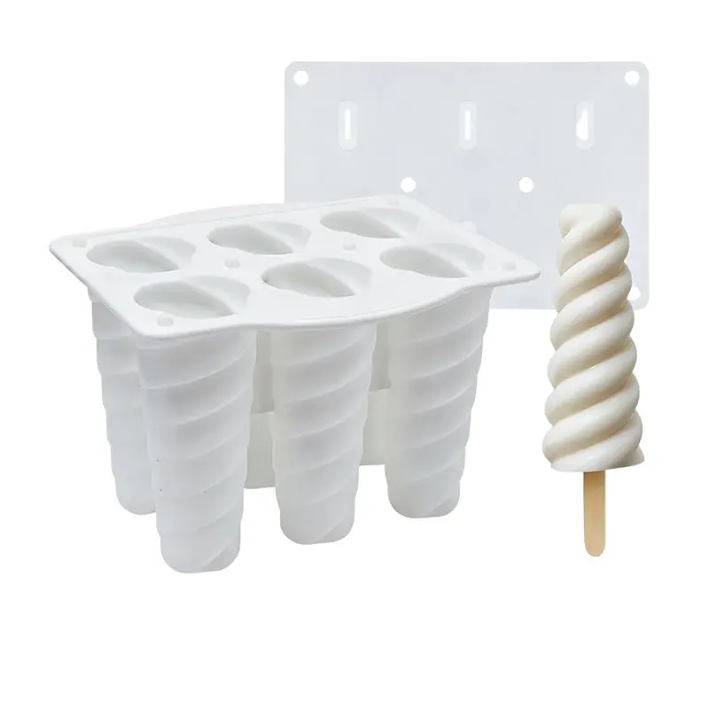 TKOH-For Homemade Summer Treats Compatible Silicone Molds-Spiral Ice Maker Unique