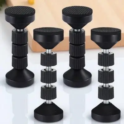 4Pcs Bed Headboard Stoppers Adjustable Threaded Anti-Shake Stoppers for Bed Frame Sofa Dresser Cabinet Bookshelf Wardrobe