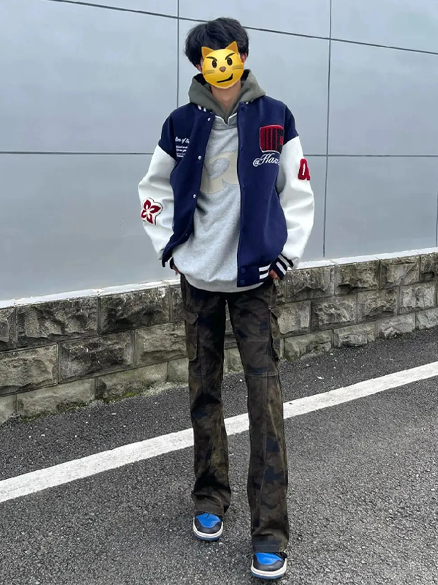 

Cleanfit High Waist Fce Lined American Sle Camouflage Workwear Pants Men's Autumn Winter Straight Leg Vintage Jeans