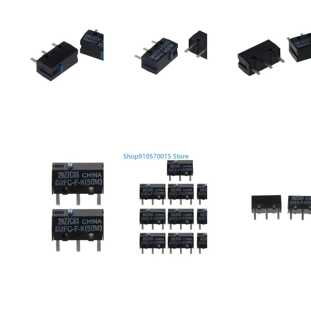 B95C Original Mouse Micro Switch Micro Button 50M Clicks Blue Dot D2FC-F-K Switches