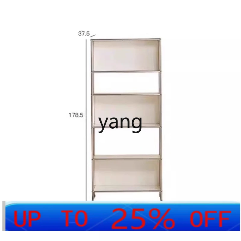 

LMMstainless steel module combination bookshelf floor-to-ceiling living room home simple storage rack