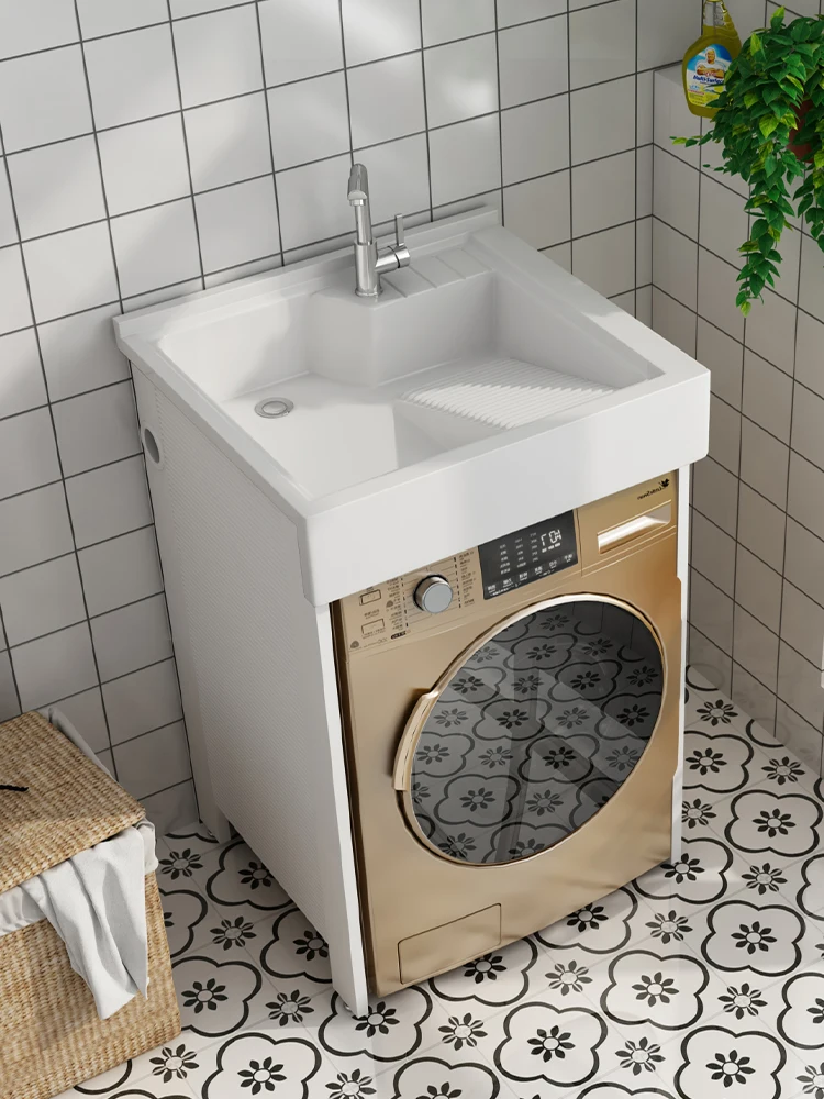 

Alumimum Wash Wardrobe Integrated Inter-Platform Basin Assemblage Zone Washboard Hand Washing Wash up Sink Cabinet