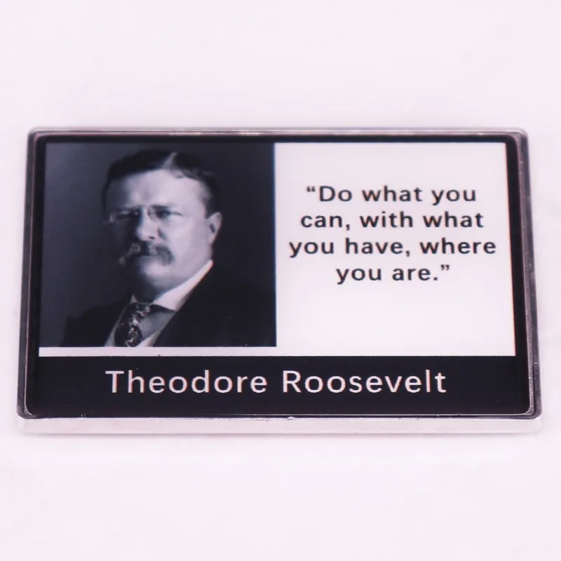 Do What You Can Inspirational Fridge Stickers Theodore Roosevelt Portrait Fridge Decoration