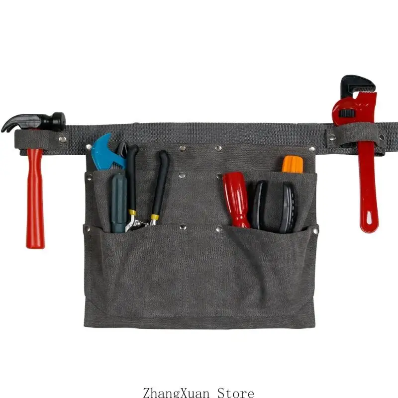 Taillen-Arbeitsschürze mit schnell erreichbarer Taschen-Werkzeugaufbewahrungsschürze für handwerkliche Aufgaben 3XUF – Detail 10