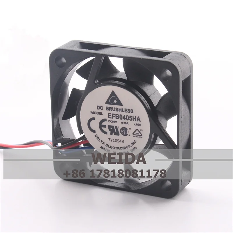 

DELTA 12V 24V 48V 5V 0.2A EC AC 40x40x10mm 4010 switch double ball axial flow centrifugal ventilation EFB0405HA-L020 cooling fan