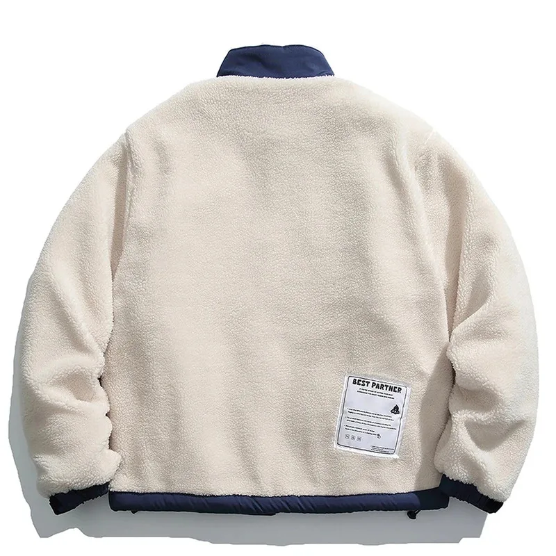 Chaquetas de invierno de felpa gruesas y cálidas Parkas abrigos Harajuku chaquetas acolchadas de gran tamaño hombres ropa de calle Hip Hop Y2K chaquetas prendas de vestir hombre