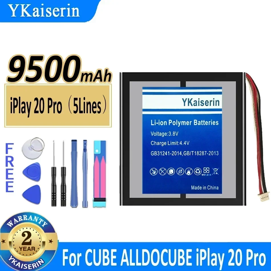 9500mAh YKaiserin Replacement Battery iPlay 20 Pro for CUBE ALLDOCUBE iPlay 20Pro iPlay20 Pro/iPlay 20 iPlay20 Tablet Bateria