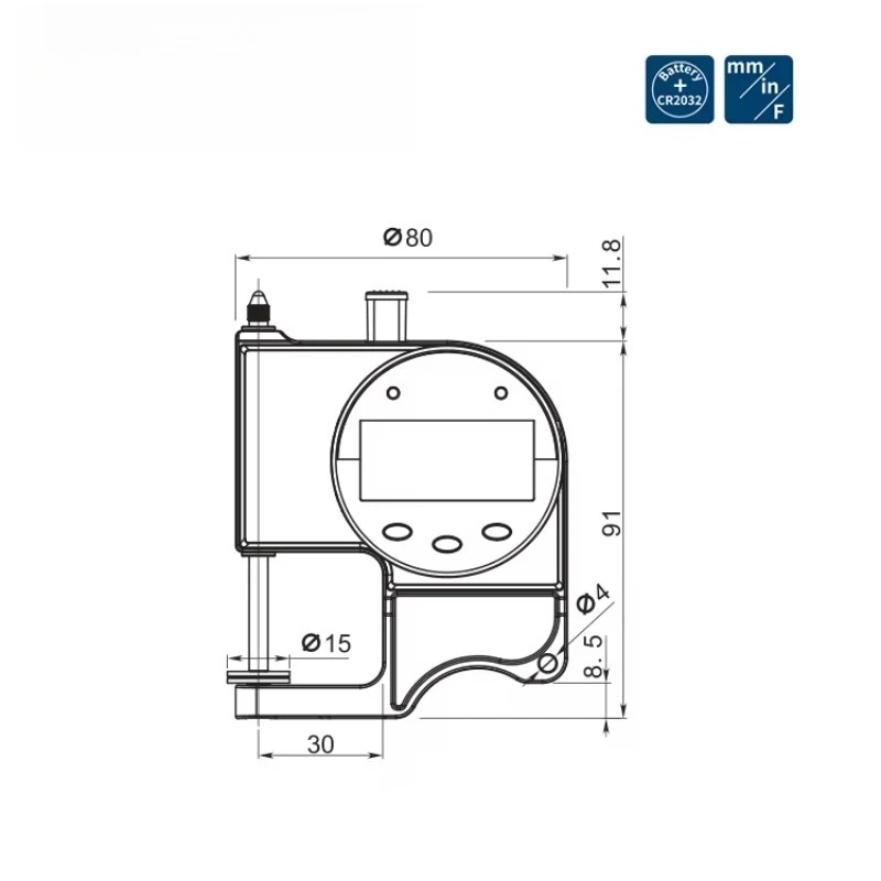 Dasqua 0-25 мм большой ЖК-дисплей цифровой толщиномер 2 года гарантии 0-1 '' электронный толщиномер измерительный инструмент