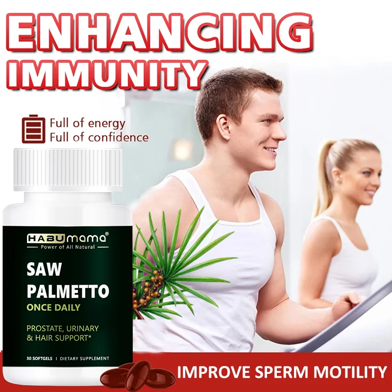 Prostate Health Supplement, Natural Saw Palmetto Extract, Supports Prostate and Hair Growth Capsules for Men and Women