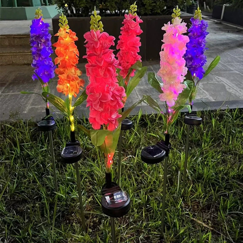 

Solar Violet LED Lantern Light - Waterproof Outdoor Garden/Courtyard Decor Lighting with Ground Spike, Weatherproof B2