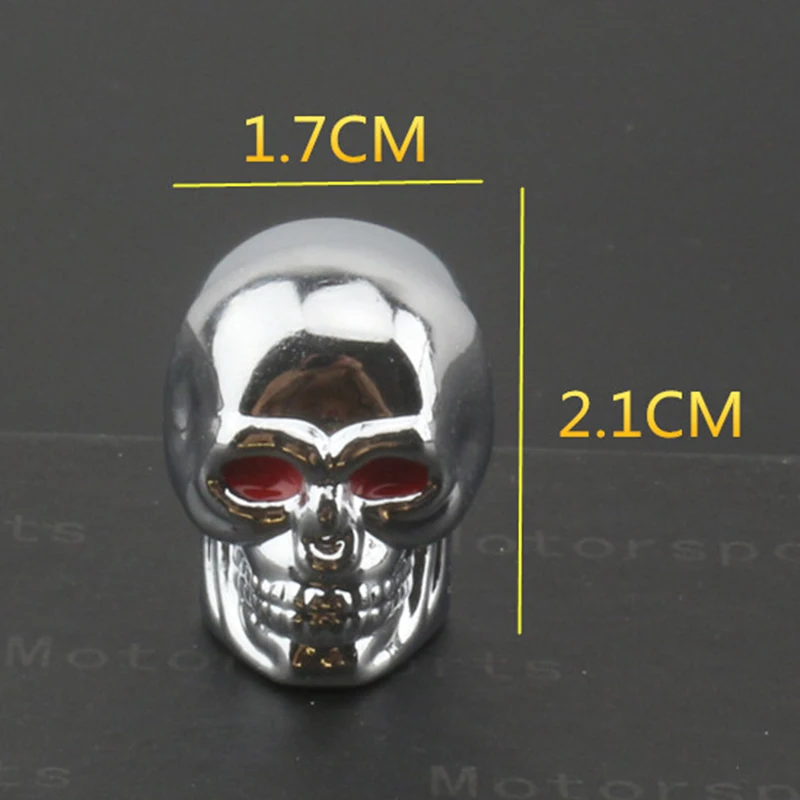 4Pcs Skull Valve Caps ABS Car Wheel Plugs For Alloy Wheels Tire Valve Cap Auto Valve Cover Nipple Caps For Cars Motorcycles Bike