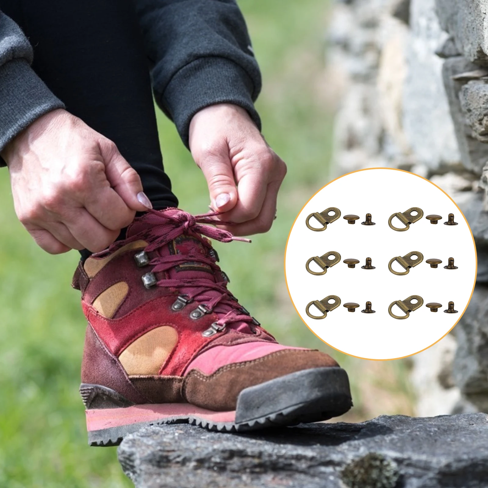 

30 Sets Caravanized Buckle Accessories Shoes Buttons Stainless Steel Buckles Bag Reusable Hiking