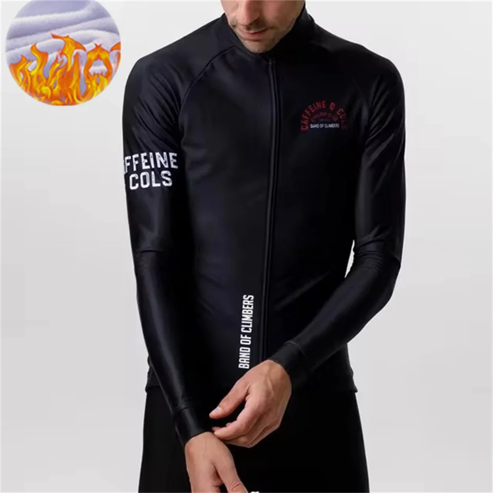 Winterjacke Thermofleece Fahrradjacke von Climbers Herren Langarm Kleidung Warme Tops Rennrad Outdoor Sport MTB Winter