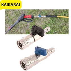 High Pressure Washer Ball Valve Kit 3/8 or 1/4 Quick Connect Fittings for Power Washer Hose Control Water Flow Switch 4500 PSI