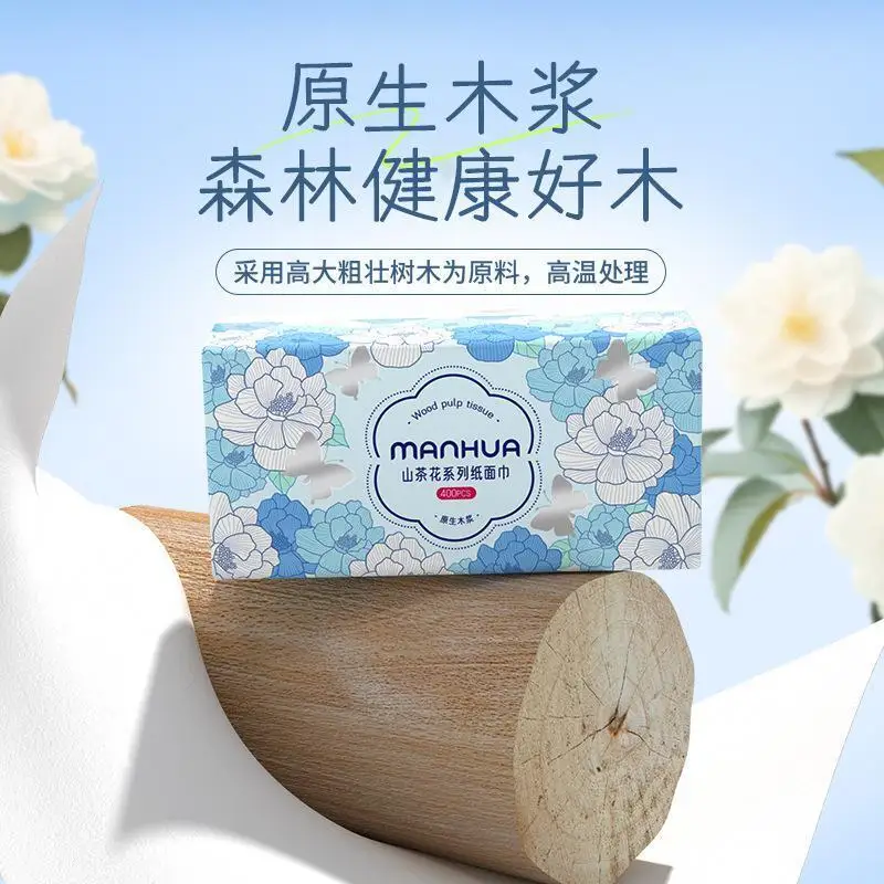400 Hojas de Toallitas Extractables para el Hogar, Cinco Capas de Toallitas Gruesas de Fibra Natural, Aptas para Madres y Bebés, Suaves como la Papel Tisú