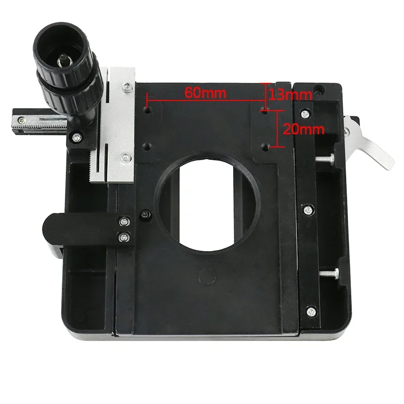 X Y Axis Removable Microscope Stage Specimen Measuring Detection Platform Biomicroscope Moving Table with Scale