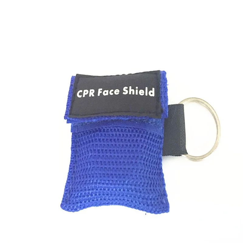 1 PC Disposable First Aid Face Shield Resuscitator Masks Mouth Breath One-way Valve Tool First Aid Survival Tools Keychain