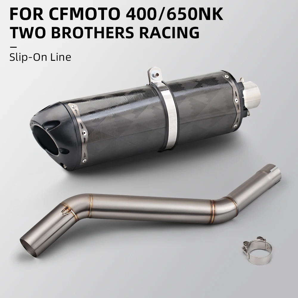 

High Quality Motorcycle Exhaust Pipe Connection Connect Pipe Slip On Exhaust Muffler Pipe For CFmoto NK400 NK650
