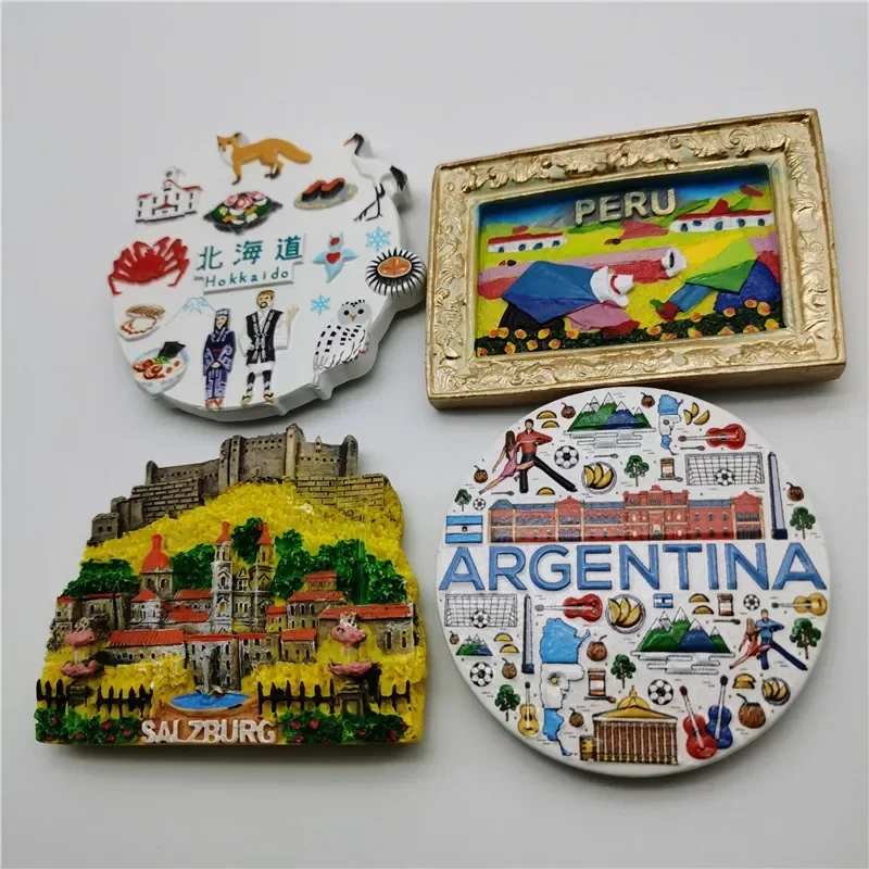 Fridge Magnets Decor Japan Korea Germany Russia New Zealand Italy Turkey Peru Tourist Souvenir Magnetic Refrigerator Paste gifts