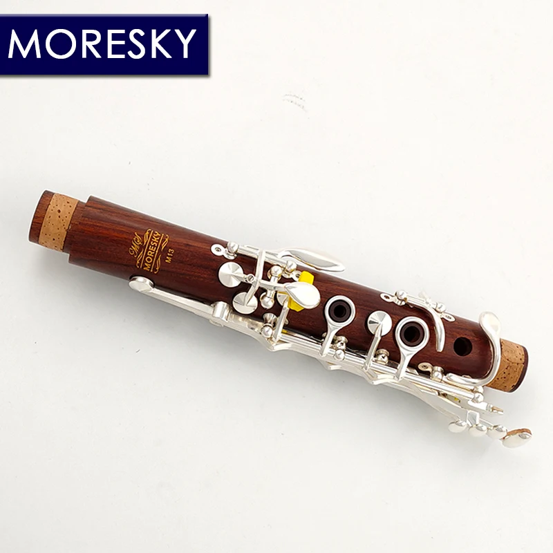 MORESKY czerwone drewno profesjonalne Klarnet palisander Bb Silver Plated17 klucze Mopane Sib Klarnet M13(OEM)